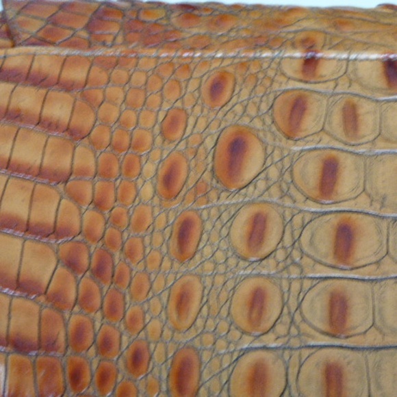 BRAHMIN CROCODILE LEATHER BAG convertible handle CLUTCH purse - Picture 7 of 8